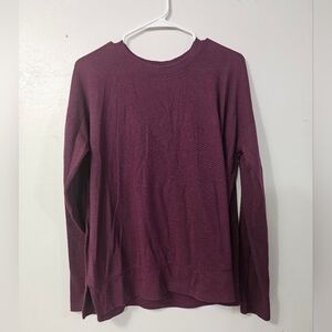 Lucky Brand Purple Long Sleeve Tee With Side Slits!